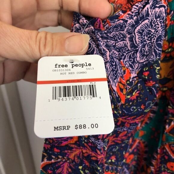 FREE PEOPLE Count me in Trapeze Boho Dress Tunic.Size XS - Picture 7 of 10